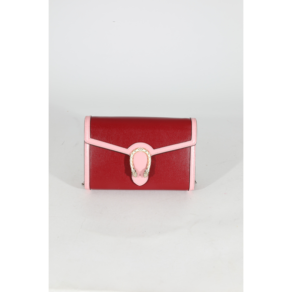 GUCCI Pink White Leather Dionysus Chain Wallet - Picture 8 of 8